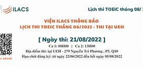 Lịch Thi Toeic Ueh